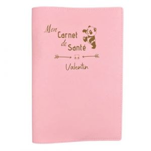 Protège Carnet de Santé Bébé Personnalisé, Housse Carnet de Santé Made in France, Pochette Carnet de Santé 100% Personnalisable, Protection Carnet de Santé Patastik, Etui Carnet de Santé Cuir (Rose) (Voopies, neuf)