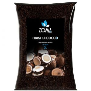 ZOMA Fibre de coco pour plantes de qualité supérieure, terreau universel composé à 100% de fibre de coco pure, terre végétale professionnelle idéale pour la culture hydroponique - 2 litres (STEXFIT, neuf)