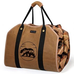 ART-GIFTREE Toile sac &agrave; b&ucirc;che chemin&eacute;e,Grande Capacit&eacute; Toile Sac &agrave; B&ucirc;che100x46 Chemin&eacute;e Sac de Rangement pour le Bois Imperm&eacute;able Ext&eacute;rieur Int&eacute;rieur Transporteur de Bois avec Poign&eacute;es Sangles Porte (TJ.MOREE FR, neuf)