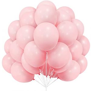 Ballons Roses, 30 pcs Ballons Rose Pastel en Latex 12 pouces 30,5 cm Ballon Rose Bébé Clair avec Ruban pour Fêtes d'Anniversaire Mariée Sexe Révéler Mariage Décorations Baby Shower Neutre Baptême (Nichola Pollock Store, neuf)