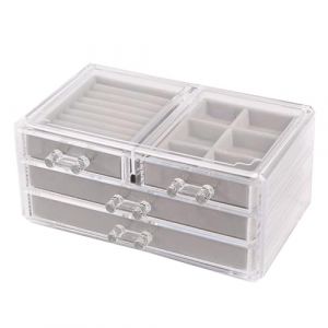 1 Pc De Bijoux Organisateur De Cosmétiques Organisateur De Rangement De Maquillage Support De Bureau Étagère Poubelle Afficher Cube Porte-maquillage Plastique Beaupretty (lorianca, neuf)