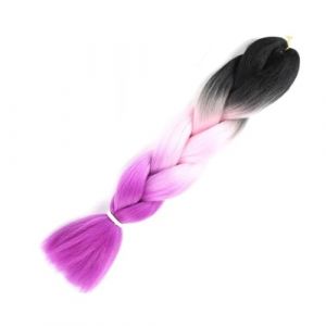 LYVQZPWLRla mode synth&eacute;tique, Extensions de cheveux synth&eacute;tiques de 60 cm for tresses, bleu et violet, au crochet(24inchesM48) (KanHuaDeY, neuf)