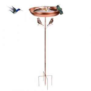 UHETLET Abreuvoir Oiseaux Exterieur sur Pied 30 x 80 cm en Fer Mangeoire Oiseaux Exterieur Abreuvoir pour Oiseaux Extérieur Abreuvoir Oiseaux Balcon Mangeoire Oiseaux sur Pied pour Jardin Balcon (Smaejhgmlsbj, neuf)