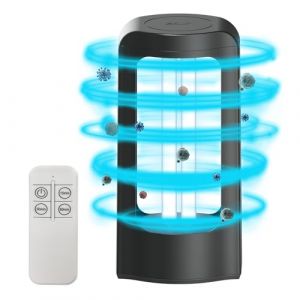 SANSI Lampe de D&eacute;sinfection UV 42W, lampe de st&eacute;rilisation UVC avec t&eacute;l&eacute;commande (longueur d'onde 254 nm), st&eacute;rilisateur UV portable pour chambre &agrave; coucher, h&ocirc;tel, cuisine, salle de bain - sans ozone (ISC Lighting Direct, neuf)