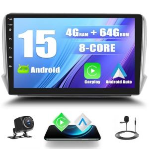 4G+64G 8Core GOHHDL Autoradio Android 2 Din pour Peugeot 208/2008 2012-2018, &eacute;cran Tactile 10,1 Pouces avec Navigation GPS, WiFi, EQ, Bluetooth, Radio FM/RDS, SWC + Cam&eacute;ra de recul + MIC (ShenZhenShiY&uuml;nXiangMaoYiYouXianGongSi, neuf)