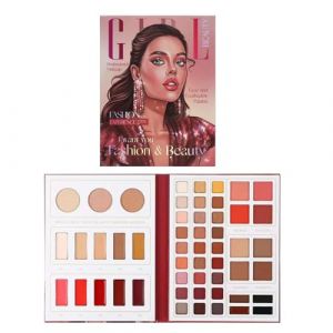 Palette de Maquillage - 52 Couleurs R&eacute;sistant &Agrave; La Transpiration - Fard &Agrave; Joues Et Palette Correcteur Avec Finis Mat Et Brillant - pour Femmes, Dame, Copine, Usage Quotidien, Rendez-vous, Soir&eacute;e (Rui&rsquo;s Pro Hub, neuf)