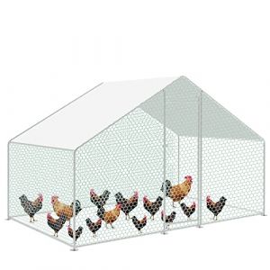 ISOISL Poulailler enclos 3x2x2m Enclos pour Poules Grand Poulailler Hivernage Poulailler avec Serrure Enclos Extérieur pour Poules, Petits Animaux & Plantes (BestPuzzle360 GmbH, neuf)