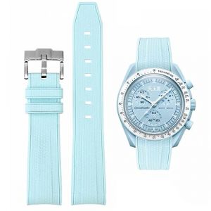 Bracelets pour montre Moonswatch en caoutchouc pour Omega x Swatch MoonSwatch 20 mm Rolex Seiko Watch Bracelet de rechange en acier inoxydable pour homme Omega x Swatch MoonSwatch Speedmaster (Ouinuin--FR, neuf)