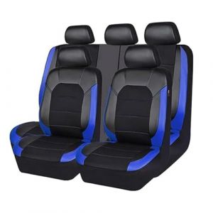 Housses de si&egrave;ge auto pour Renault Clio 2 3 4 5 mk3 mk4 M&eacute;gane 2 3 4 CC, ensemble de protection de si&egrave;ge en cuir antid&eacute;rapant accessoires int&eacute;rieurs, A/Noir Bleu (suiyueheng, neuf)