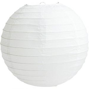 Matissa - Suspension/boule japonaise en papier pour mariage, anniversaire ou f&ecirc;te - 10/15/20/25/30/35/40 cm, Lanterne blanche., 10"(25CM) (Matissa Ltd, neuf)