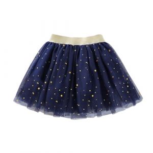 Jupe Tutu Danse Classique Fille Jupe de Robe de Faveur de F&ecirc;te de Princesse Jupe Tutu en Tulle &agrave; Paillettes &Eacute;toiles Jupes pour Filles pour Photographie Anniversaire F&ecirc;te Halloween (Navy, 8-10 Years) (QinMM, neuf)