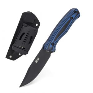 KHU 440C Acier Couteau &agrave; lame fixe Couteau de Survie Avec &eacute;tui Kydex Couteau de camping bushcraft - G10 poign&eacute;e, Outdoor randonn&eacute;e chasse Accessoires - 32A (Yingxuan gongmao, neuf)
