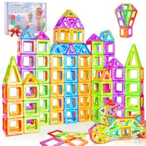 Crenova Construction Magnetique Enfant, 50 Pi&egrave;ces Bloc de Construction Magn&eacute;tique, Jeu de Aimant&eacute;s, Jeu de Construction Magn&eacute;tique, Briques Magn&eacute;tiques de Construction pour Gar&ccedil;ons et Filles 3-8 (Gbargain FR, neuf)