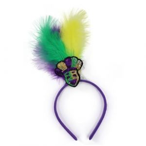 Wambere Lot de 2 bandeaux &agrave; paillettes et plumes, pour la Saint Patrick, accessoires de cheveux des ann&eacute;es 20, pour carnaval, f&ecirc;te, bal de fin d'ann&eacute;e, f&ecirc;te &agrave; th&egrave;me, multicolore C (Wambere, neuf)