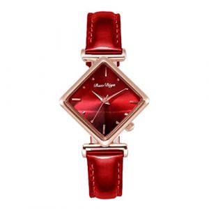 Montre pour Femme avec Bracelet en Cuir, Montre De Poignet pour Femme, Montre-Bracelet Analogique Quartz Analogique, Bracelet à La Mode, Cadran Carré, Montres à Quartz Analogique éLéGante pour Femme (⭐⭐⭐⭐⭐5.0 Zhiyao, neuf)