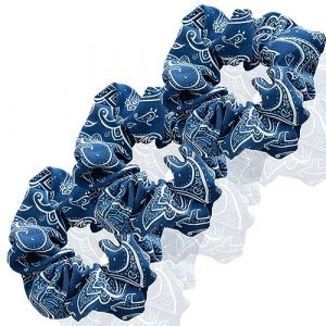 3 Pièces Elastique Cheveux Fille Chouchou Satin Chouchou Soie Pince Chignon Chouchou En Soie Large Chouchou Cheveux Ties Cordes Élastiques-bleu-10 5CM (songbeizhenshop002, neuf)