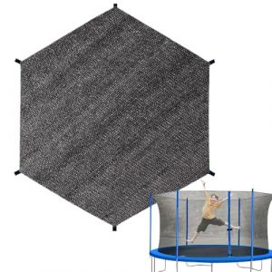 Couverture Supérieure Trampoline, Couverture Tente Pare-soleil Trampoline Noire, Couverture Ombrage Trampoline Maille Filet Protection Trampoline, Couverture Auvent Trampoline Rond Accessoires Sports (QIQI-line, neuf)
