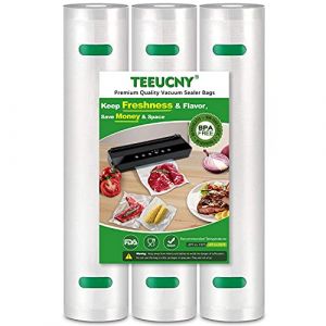 TEEUCNY Sac Sous Vide Alimentaire, 3 Rouleaux 28x400cm Rouleau Sacs Machine Sous Vide Alimentaire, Sans BPA, Sac de Congelation Sous Vide, pour Conservation des Aliments la Cuisson & Cuiseur Sous Vide (E_LFuntyhouse Direct, neuf)