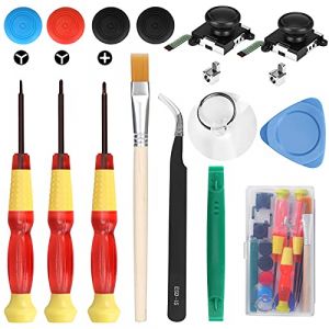 Veperain Paquet de 2 analogiques Joystick 3D de Rechange pour Manette Joy Con de Nintendo Switch et Switch OLED avec Tournevis et tri-Wing à épiler, kit d'outils de réparation, 4 ThumbStick (Veperee, neuf)