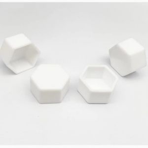 Lot de 100 &eacute;crous de protection pour boulons hexagonaux &agrave; dessus plat M5 M6 M8 M10 M12 M16 &Eacute;crou Vis de meubles Boulons Accessoires Kit-M5x8 100 pcs, Blanc (dedonetddp, neuf)