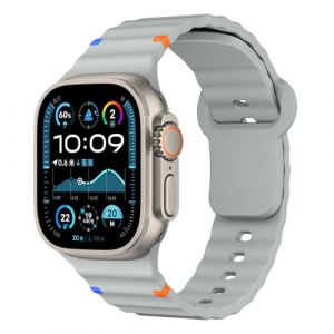 Bracelets Silicone pour Bracelet Apple Watch 44mm 40mm 46mm 42mm 41mm 45mm 49mm 38mm iWatch Band Femmes Hommes,Doux Sport Apfelband pour Bracelets Apple Watch SE/2 Serie 10 9 8 7 6 5 4 3 Ultra 2 (Yunjiantech, neuf)