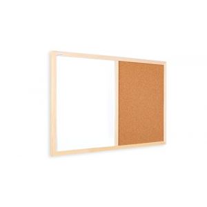 ALLboards Tableau COMBI en liège et blanc magnétique – 60×40 cm – cadre en bois (ALLboards France SARL, neuf)