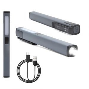 Lampe torche LED rechargeable USB C &ndash; lampe de poche 6 modes avec aimant & COB lat&eacute;ral, lampe de poche &eacute;tanche, baladeuse LED m&eacute;canicien, forte lampe torche rechargeable pour Camping, Voiture, Garage, (zhentailiang, neuf)