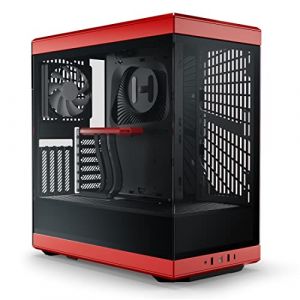 Hyte Y40 Bo&icirc;tier de Jeu ATX Moderne et esth&eacute;tique en Verre tremp&eacute; avec c&acirc;ble &eacute;l&eacute;vateur PCIE 4.0 Inclus, Rouge (CS-HYTE-Y40-BR) (Realtime Distribution, neuf)