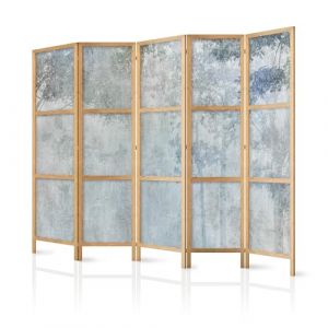 murando - Paravent Int&eacute;rieur Japonais 225x172 cm - S&eacute;parateur de Pi&egrave;ce en Bois Naturel et Toile Imprim&eacute;e - Paravent Oriental Portable et Pliable - Motif Paysage Brumeux avec Arbres b-A-0743-bh-a (murando, neuf)