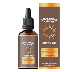 Sunless Tanning Drops 2025 Gouttes De Bronzage &Agrave; Boire Gouttes Bronzantes Naturelles, Autobronzant Pour Le Corps Et Le Visage, Bronzage Rapide Aucun Soleil Requis (Secret Travel, neuf)