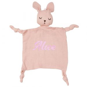 PSUNEY Personnalis&eacute; Doudou pour b&eacute;b&eacute; avec nom brod&eacute;, Couverture de s&eacute;curit&eacute;, Nouveau-n&eacute; Consolateur, Peluche B&eacute;b&eacute; Id&eacute;e Cadeau pour Filles Et Gar&ccedil;ons (Sofeng, neuf)