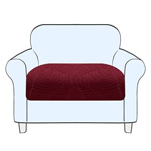 SHUOJIA Housse De Coussin De Canapé, Housse De Coussin Extensible, Housse Coussin D'assise Antidérapant, Housse De Protection pour Meubles Seat for Pets & Kids (Dark Red,Large-1-Seater) (SHUOJIA, neuf)