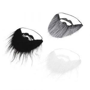 Gatuida 3Pièces Faux Moustaches de Barbe Amusantes pour Déguisement Halloween Accessoires Cosplay pour Fêtes (Brandon Zou, neuf)