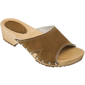ESTRO Sabot en Bois Femme - Sabot Femme Cuir Confort Sabots Bois Sabots en Cuir CDL01 (39, CDL04 Beige) (ESTRO™, neuf)
