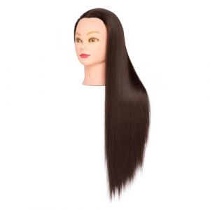 Mannequin De Perruque Tête Updo Cheveux Tressage Tête Perruque Tête Modèle De Coiffure Coupe De Cheveux Enseignement Tête De Perruque Modèle De Tête(Brown) (wanheguihai, neuf)