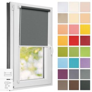 Estika Store Enrouleur sans percage - Gris 1-105 x 120 cm - Bloque 50-60% de la Lumière, Stores intérieurs pour Porte ou Fenetre (Estika, neuf)