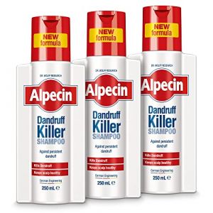 Alpecin Dandruff Killer Shampooing Antipelliculaire 3x 250ml | Enl&egrave;ve et pr&eacute;vient efficacement les pellicules (avos, neuf)