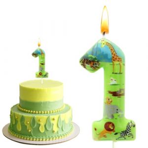 Bougies Animaux de la Forêt, Animaux Decoration Anniversaire, 3D Bougie 3D Pour Enfants, Deco Gateau Anniversaire 1 an (TIGERX SOCIETATE CU RASPUNDERE, neuf)