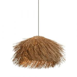 CHUNGYANG Lampe &Agrave; Suspension Tiss&eacute;e en Rotin, Lanterne Antique D&eacute;corative De Style Sud-est Asiatique avec Abat-Jour en Osier, Base E27, Luminaire Plafond Restaurant pour &Icirc;lot Cuisine, Table &Agrave; Manger (JINGGANG, neuf)