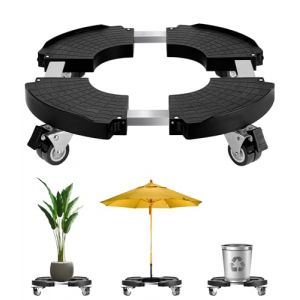 Porte Plante a roulettes Support Plante Roulette,Support Pot de Fleur Roulette,Ø 41-58cm avec Roue Tournante à 360 ° pour Jardinière, Seau, Porte - vin, Poubelle (BHUJEL  DIDI S.R.L., neuf)