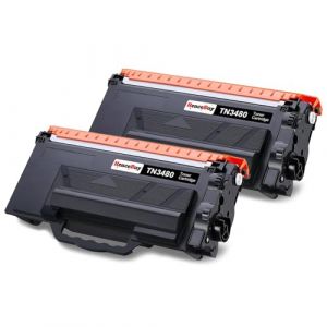 HenceBuy Cartouche de toner compatible TN3480 TN-3480 pour imprimante Brother HL-L5000D HL-L5100DN HL-L5200DW HL-L5200DWT HL-L6200DW HL-L6200DWT HL-L6250DW HL-L6300DW TN3430 (2 noires) (Dunchi-EU, neuf)