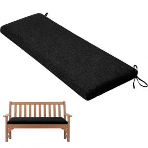 G&eacute;n&eacute;rique Coussins pour Bancs De Jardin, Tissu De Lin Coussin De Banc pour Int&eacute;Rieur Et Ext&eacute;Rieur Coussin Banquette pour Banc De Terrasse/Balcon/Banquette/Galette De Chaise,Noir,160x35x5cm (haizhikejiyouxiangongsi, neuf)