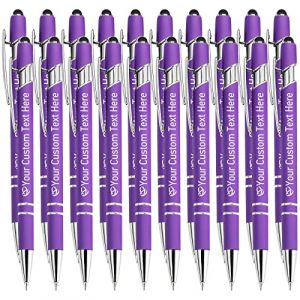 STREADVE Stylo Personnalisé avec Prenom 20 Stylo Personnalisable Nom Cadeau Stylo Personnalisés pour Mariage Anniversaire Collegue Entreprise Gravure Personnalisée, Violet (Gifts-Personalized, neuf)