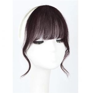 Frange a Clip Cheveux Frange à Clip-Fausse Frange Pince à Cheveux Noir Clip sur Frange Vrais Cheveux Humains Rideau Frange for Femmes Frange Française Fausse Frange(NC/4HL) (longlongshangmaohang, neuf)