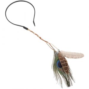 COLLBATH Bandeau Plume Femme Accessoire Cheveux Flexible et Unique pour Mariage F&ecirc;te et Coiffe Plume avec Franges pour Costume et Tenue Femme (Murdoffi, neuf)