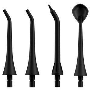 TUREWELL 4 Pi&egrave;ces de Buses de Rechange Jet Dentaire Hydropulseur, Accessoires de Buse pour TH2C3 Hydropulseur Dentaire(Noir) (SGH EU, neuf)