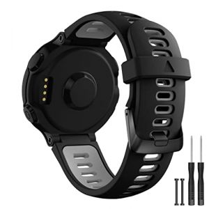 Syxinn Compatible avec Bracelet Garmin Forerunner 735XT, pour Forerunner 235 235 Lite 230 220 620 630 Bracelets Bande de Remplacement de Silicone avec Outils pour Forerunner 735XT (CSVK-EU, neuf)