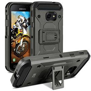 BEZ&reg; Coque pour Samsung Galaxy Xcover 4 / Xcover 4s, Housse Etui Antichoc pour Samsung Xcover 4 / Xcover 4s Militaire Heavy Duty Shock Proof Survivor - Gris Fonc&eacute; (TheBlingZ., neuf)
