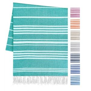 Artexia Serviette De Plage en Coton Drap De Plage Couverture Pique Nique Natte De Plage Plaid en Coton Serviette De Bain Fouta Plage Serviette De Plage XXL (Vert Pomme) (Artexia Collection, neuf)