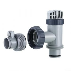 Adaptateur de tuyau de rechange de type B, avec valve à piston pour Intex, adaptateurs de tuyau de 3,2 à 3,8 cm et valves à piston pour pompe de filtre de piscine hors sol (1 ensemble) (LiLiNiNiii, neuf)